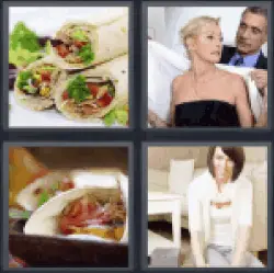 4 Pics 1 Word Mexican burrito food