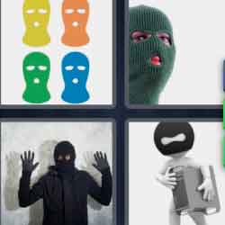 4 pics 1 word 9 letters mask, balaclava