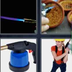 4 pics 1 word 9 letters blue torch woman