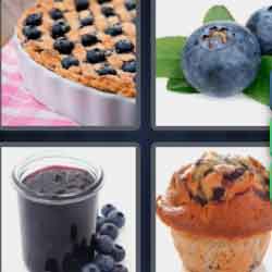 4 pics 1 word 9 letters tart, jam, blueberries