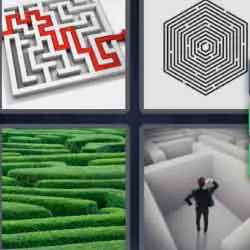 4 pics 1 word 9 letters mazes game