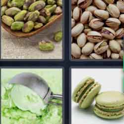 4 pics 1 word 9 letters nuts, green ice cream, macaroni