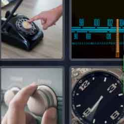 4 pics 1 word black telephone