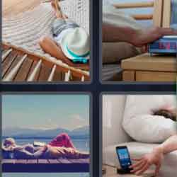 4 pics 1 word sunbathing