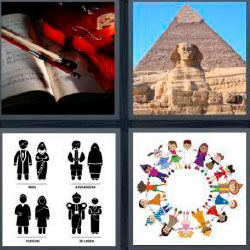 4 pics 1 word pyramid circle of children