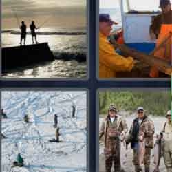 4 pics 1 word 9 letters fishermen on the ice